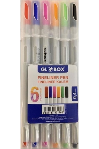 Globox Fineliner Kalem Seti 6Li No.3176