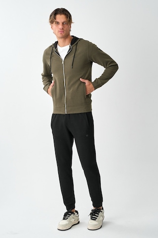 Dechers Tech Fleece Double Face Kapüşonlu Erkek Eşofman Takım E213-14 Haki