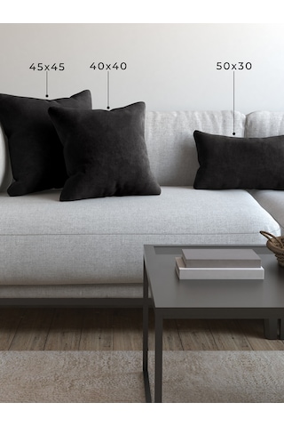 Br Demor Home Soft Series Panter Siyahı Kırlent, Yastık Kılıfı Panter Siyahı