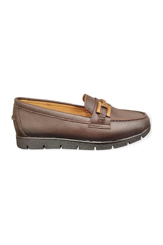 Venüs 25075610k Yumuşak Esnek Deri Loafer Kadın Ayakkabı Kahve