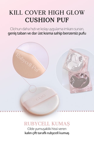 Hassas Uygulama Sağlayan Makyaj Pufu Clio Kill Cover High-glow Cushion Puff