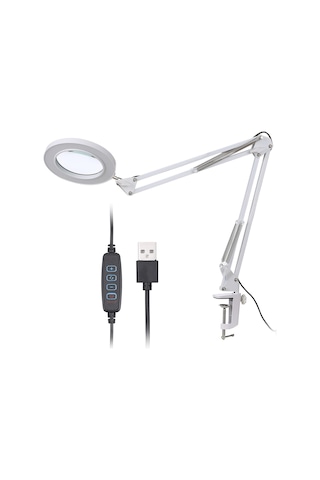 Hallow 64 Led'li Büyüteç Kelepçe Klipsli Işık 8x Büyütme