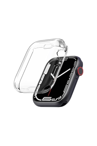Microsonic Apple Uyumlu Watch Series 8 45mm Kılıf 360 Full Round Soft Silicone