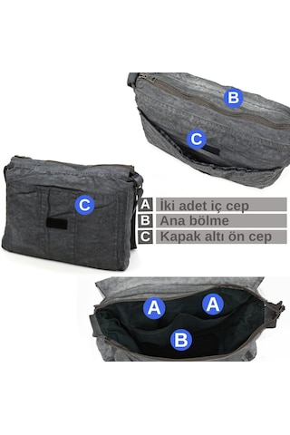 Dark Cotton 8128 Kanvas Omuz Postacı Siyah 15.6 İnç Laptop Çanta