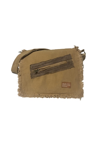 Vintage Salaş Orta Boy Unisex Günlük Çapraz Postacı Tablet Çantası M 32 Cm X 27 Cm Açık Kahverengi