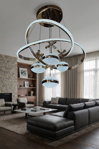 Hayal Simli 4 Top Modern Sarkıt 3 Renk Salon Avizesi Led Çok Renkli