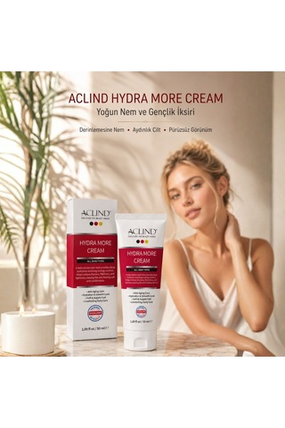 Aclind Hydro More Cream Yoğun Nem Ve Pürüzsüz Cilt Bakım Kremi