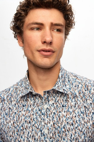 Twn Slim Fit Lacivert Baskılı Gömlek 2ec0221062590 Lacivert