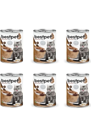 Bestpet Ciğerli Soslu Yetişkin Kedi Konservesi 400 Gr 6'lı Paket