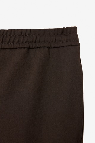 Grımelange Grimelange Vıcks Erkek Beli Lastikli Ve Bağcıklı Dokuma Rahat Kesim Kahverengi Pantolon