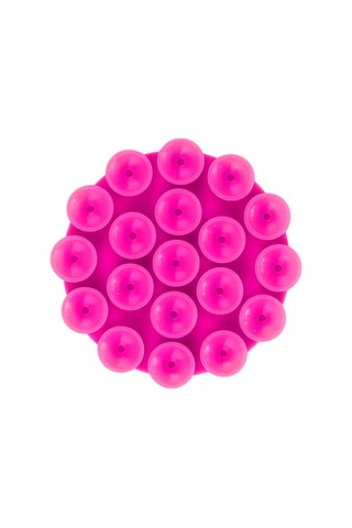 Forzacase Çift Taraflı Silikon Vakumlu Eller Serbest Cep Telefon Tutacağı Yuvarlak - Fc1108 Pembe