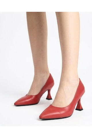 Asmi Shoes Kadın Flora Kırmızı 6 Cm İnce Topuklu Stiletto