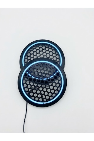 20cm Buz Mavisi Neon Ledli Hoparlör Kapağı