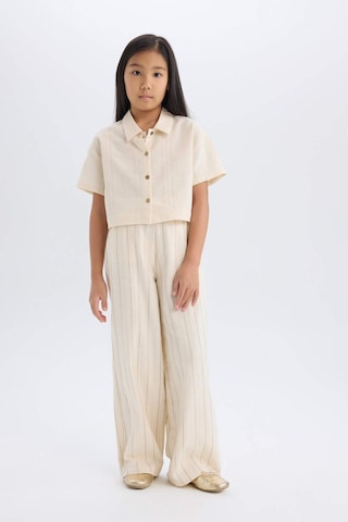 DeFacto Kız Çocuk Wide Leg Geniş Paça Pamuklu Pantolon D9132A825SPBG285 Bej