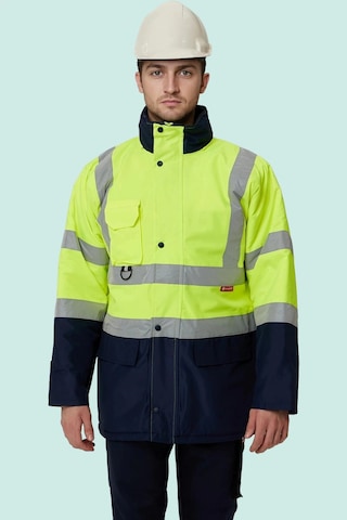 Kışlık İş Güvenliği Parkası Neon En Iso 13688 20471 343 Linum F.sarı-lacivert