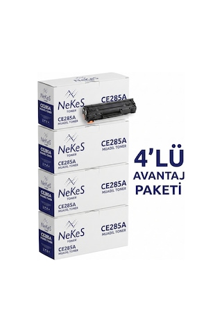 Nekes Toner Hp Laserjet Pro M1130 / M1132 / M1132 Mfp 85a Siyah Uyumlu Toner 4' Lü Paket - Çipli / Ce285a