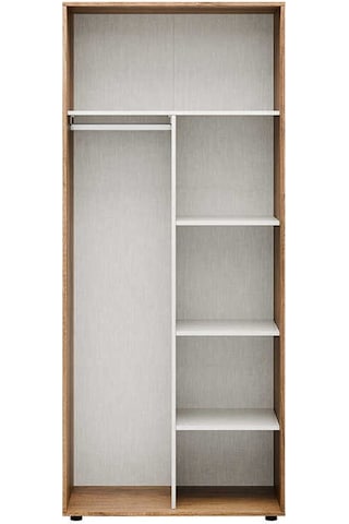 Oryana 2 Kapaklı Ara Bölmeli Gardırop-koyu Ceviz 90x210x62 Cm