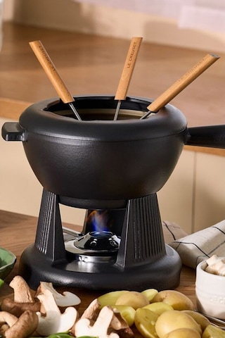 Le Creuset 6 Kişilik Lüks Döküm Fondü Seti Mutfak Ekipmanları Açık Yeşil 3
