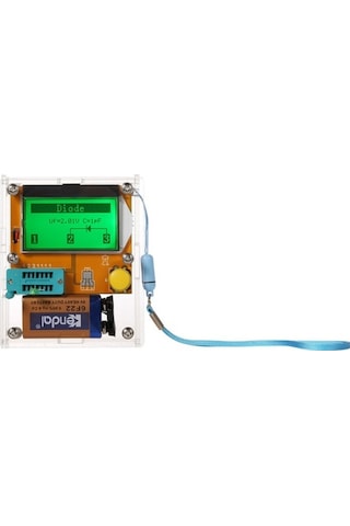 Moly Yunboo Devre Eleman Test Cihazı - Transistör, Diyot, Rezonans, Kondansatör Otomatik Tespit Siyah Kasa Dahil Siyah