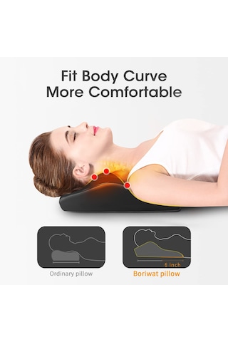 Boriwat Isı İle Boyun Masajı, Shiatsu Masajı 3d Yoğurma Sırt Masajı, Boyun İçin Masaj Yastığı, Omuz Sırt Ağrısı, Kadın Erkek Baba Anne İçin Hediyeler
