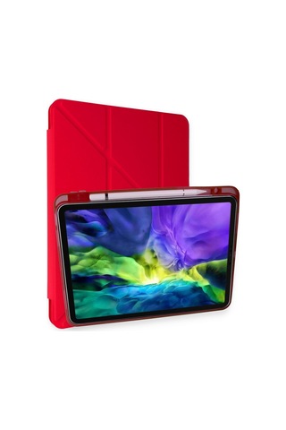 İpad Pro 11 2024 Kılıf Kalemlikli Mars Tablet Kılıfı - Kırmızı Diğer