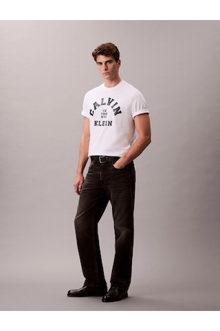 Calvin Klein Erkek T Shirt Lv04re810g Yaa Beyaz Beyaz