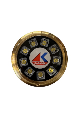 9 Power Ledli Pirinç Sualtı Lambası 10-30 V Mavi