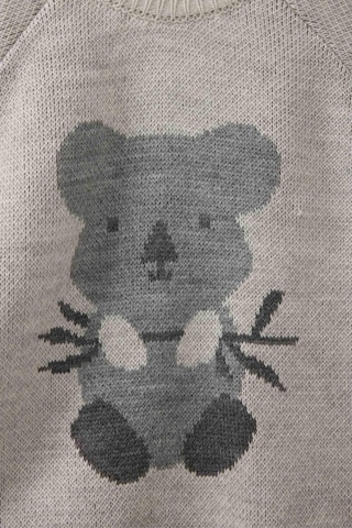 Defacto Erkek Bebek 2li Takım Hayvan Desenli Triko Kazak Çizgili Alt C9590a525augr503 Gri