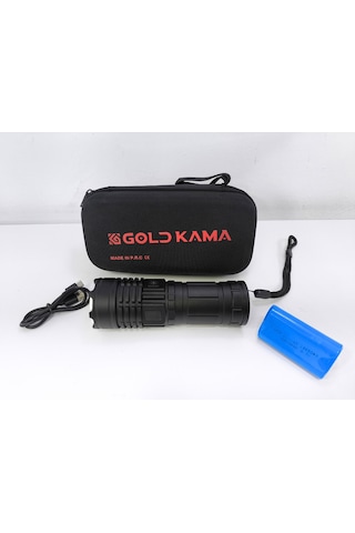 Gold Km T406 Şarjlı El Feneri 100w Işık Gücü Zoomlu 8800 Mah 5mod