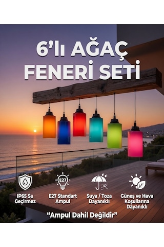 Neon Ağaç Feneri 6'lı Set