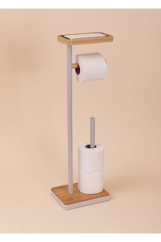 The Mia Tepsili Tuvalet Kağıdı Standı Gri Glv0758 Gri