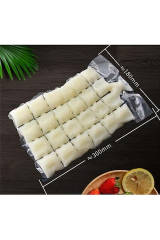 Maiyame Tek Kullandım Buz Küpü Torbaları 100 Adet 2400 Küp - Gıda Grubu Pvc, Kendini Kapatan, Silikon Huni İçeren, Hızlı Dondurma, Seyahat Ve Parti İçin