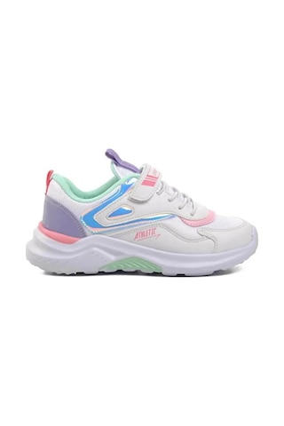 Pepino Trisiss Kız Çocuk Sneaker Beyaz - Lila 1543f Filet Beyaz Su Yeşili Lila