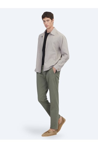 Kip Vizon Düz Regular Fit Uzun Dokuma Pamuk Karışımlı Overshırt