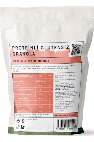 Fropie Proteinli Glutensiz Granola Kaju & Keten Tohumu 240 G