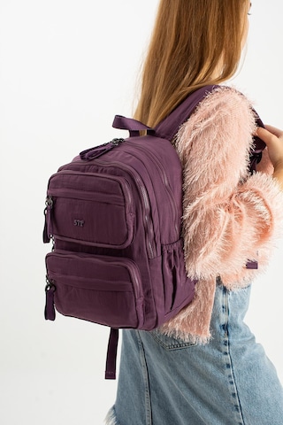 Yumuşak Dokulu Ultra Hafif, Esnek Ve Su Geçirmez Polyamid Kumaş Sırt Çantası Mor Model: 571-13-14a Mor
