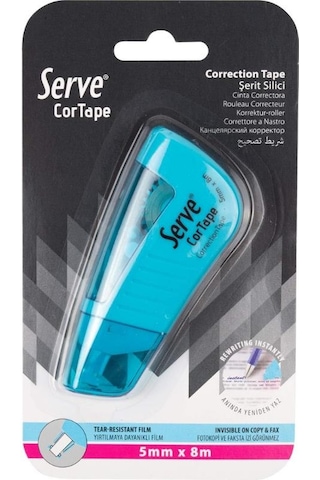 Serve Cortape Şerit Silici 5 Mm 8mt Fosforlu Mavi