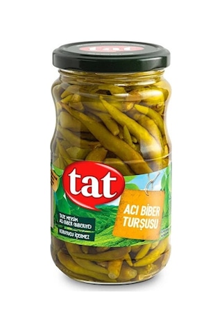 Tat Acı Biber Yakan Turşu 330 Gr Cam X 3 Adet