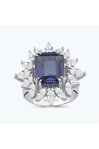 Altınbaş Pırlanta Safir Emerald Kesim Yüzük Plb017s-14k