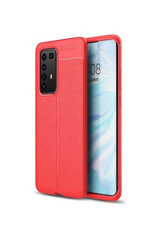 Huawei P40 Pro Kılıf Zore Niss Silikon Kapak Kırmızı
