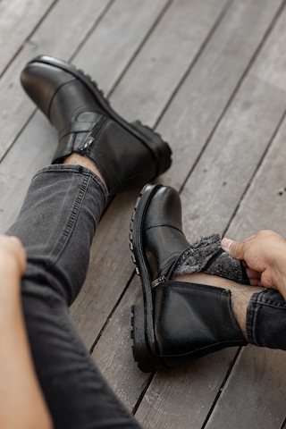 Garantili D1324 Soğuk Geçirmez Erkek Bot Siyah