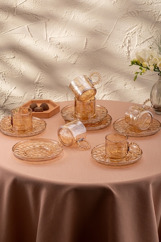 Emsan Çifte Kavrulmuş 100 Ml 6'lı Kahve Fincan Takımı Kahverengi