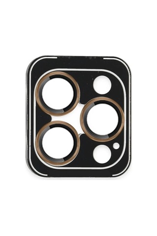 Mey İthalat Apple Uyumlu iPhone 16 Pro Max Pvd Metal Kamera Lens - Gold