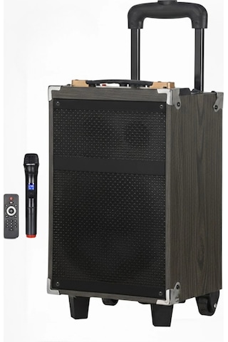 Hepu Hp-903 Partybox Bluetooth Hoparlör 8 Woofer 40w Güç 1 Kablosuz Mikrofon Kumanda