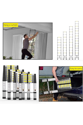 Tenttech Alüminyum Teleskopik Merdiven 4,1 Mt. 14 Basamaklı