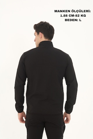 Camp Scoutland Camp255 Outdoor Tactical Su İticili Erkek Fermuarlı Taktik Sweatshirt Siyah