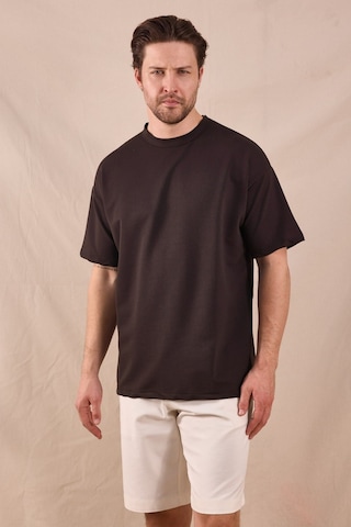 Tonny Black Rahat Kalıp Oversize Kesim T-shirt Erkek Acı Kahve T-shirt Tbtshrt020 Acı Kahverengi