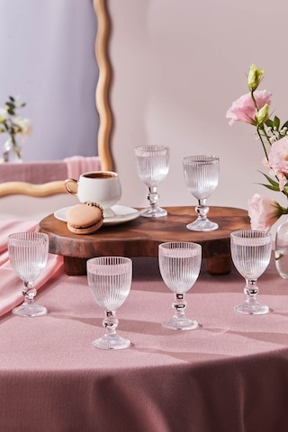 Karaca  Rocco 6 lı Kahve Yanı Bardağı Platin