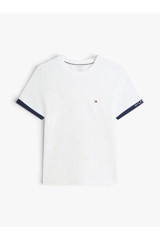 Tommy Hilfiger Saıl Mıx Medıa Cuff Regular Tee Erkek Beyaz T-shirt - Mw0mw43203