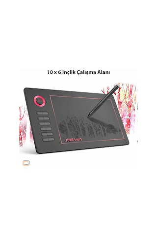 Veikk A15 8192 Levels Zoom Uyumlu 5080LPI Grafik Tablet + Kalem